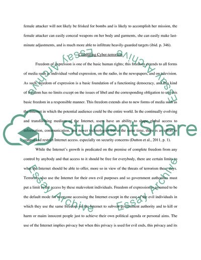 The Internet, Freedom of Expression, and Terrorism