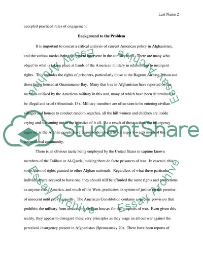 The Rights of Prisoners of War in Afghanistan