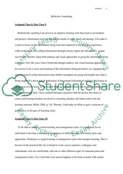 Reflective Journaling