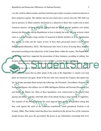 Republican and Democratic Differences on National Security