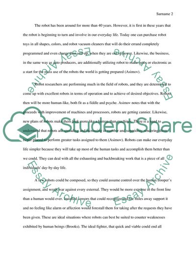 The Existence of Robots on Earth