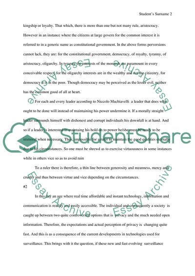 Some Issues in Political Science