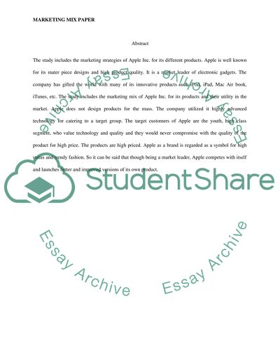 Apple Inc Marketing Mix Strategies Analysis