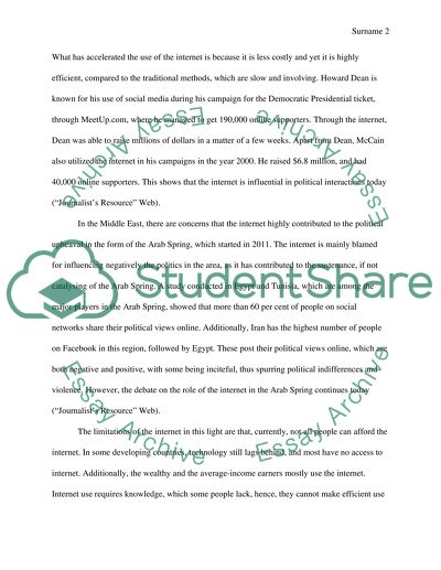 Internet and Political Interaction