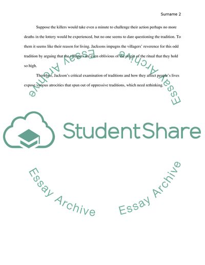 The Lottery by Shirley Jackson