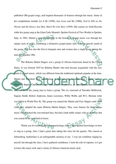 Ethnomusicology Class