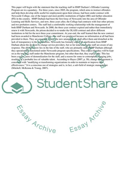 Effective Managment of Change