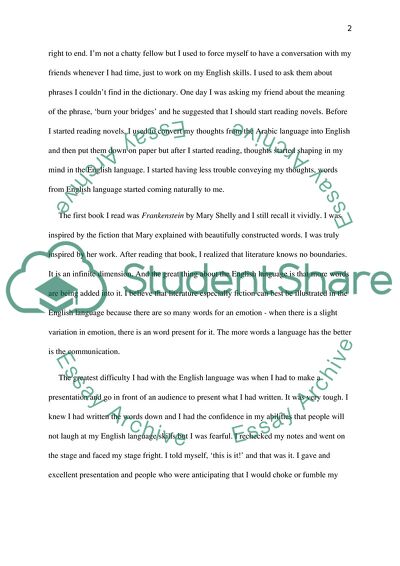 Learning the English Language for Me