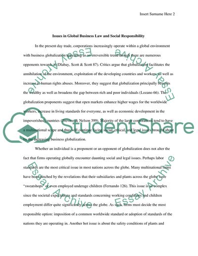 Business Law and Social Responsibility