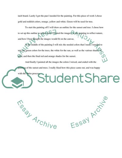 Process of painting own picture