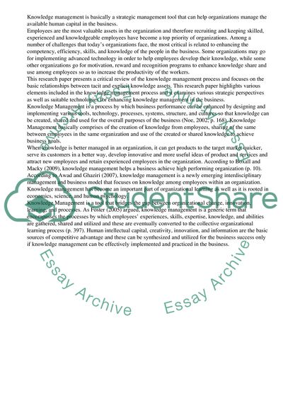 Knowledge Management Models