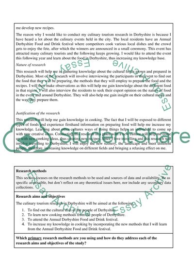 Culinary(or Gastronomic)Tourism in Derbyshire