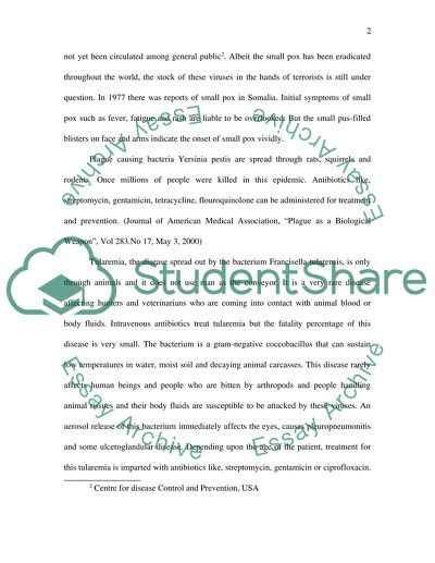 Analysis of Bioterrorism Issue