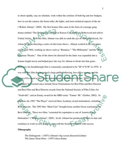 Robert Altman: The Director of The Gingerbread Man