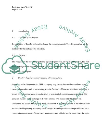 Change of Company Name - Toys4U Ltd