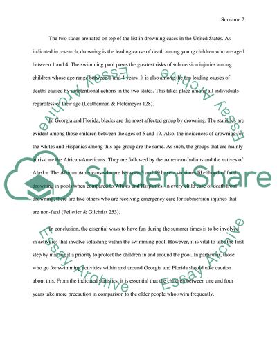 Discuss the drowning statisties in Georgia and Florida