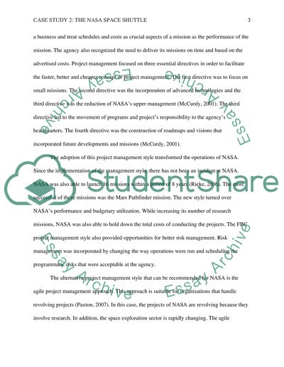 Case Study 2: The NASA space shuttle