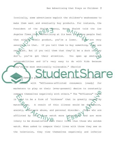 Protection Of Children From The Advertising