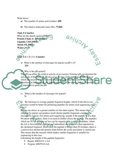 bioinformatics assignment bio206