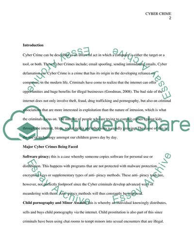 Cyber Crime as an Unlawful Act