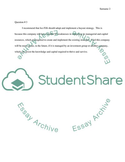 Russian Ice-cream Market, Strategy for Ice-Filli