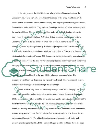 Impact of Cultural Revolution of the 1960s on British Society