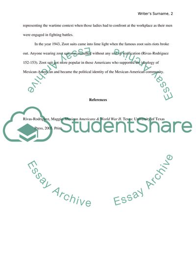 Zoot Suits Fashion, But a Political Identity