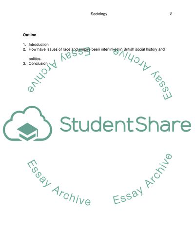 Issues of Race and Empire in British Social History and Politics