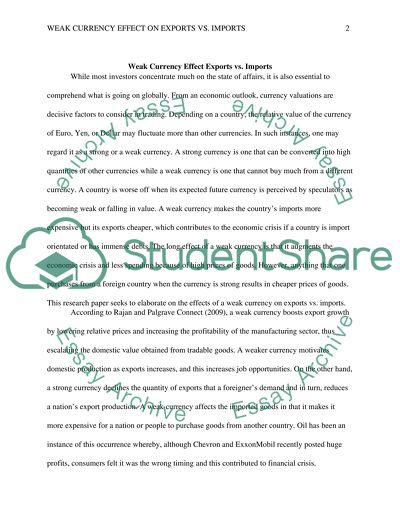How a weak currency effects exports vs. imports