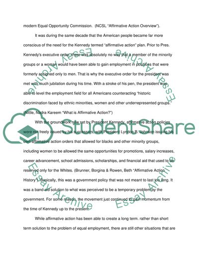 History of Affirmative Action