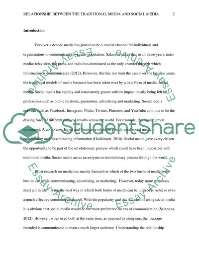 Relationship between the Traditional Media and Social Media1332