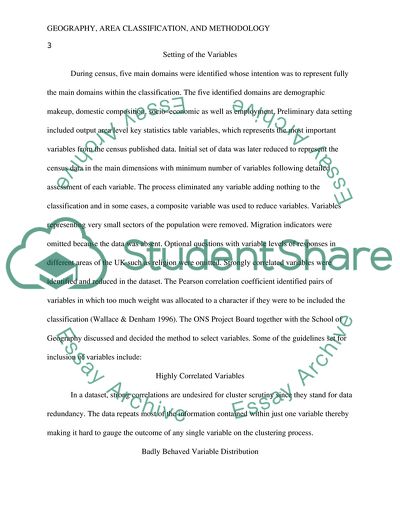 The Classification of a Statistical Ward