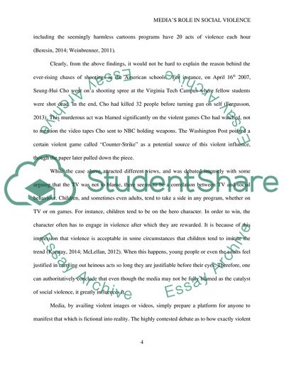 Medias Role in Social Violence