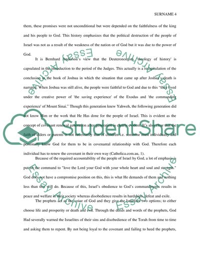 Deuteronomic Perspective on History