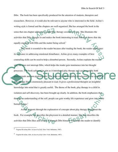 Dibs: In Search of Self