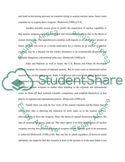 Why Do States Want Nuclear Weapons
