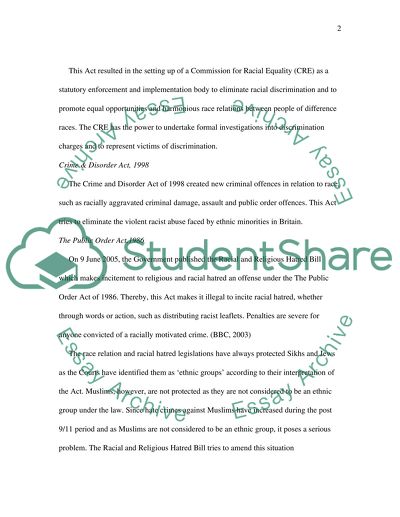 Discrimination and the Law