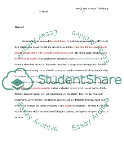 How Multinational corporations and human trafficking hold Brazil back from development