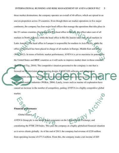 International running and risk management of AVEVA Group plc