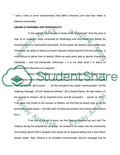 To What Extent Is Barack Obama a Charismatic Leader