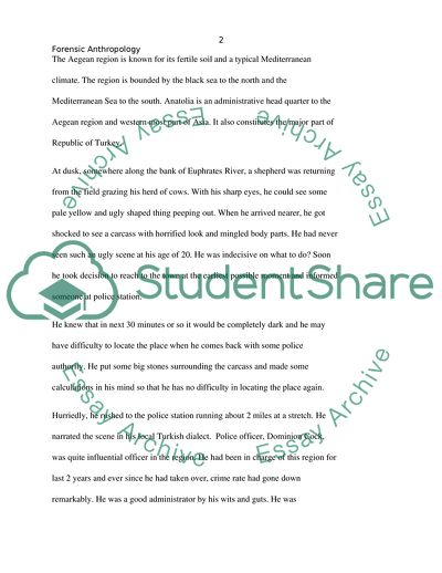 Case of Forensic Anthropology