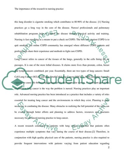 The Importance of the Research to Nursing Practice