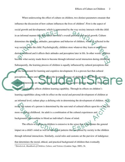 Effects of Culture on Children