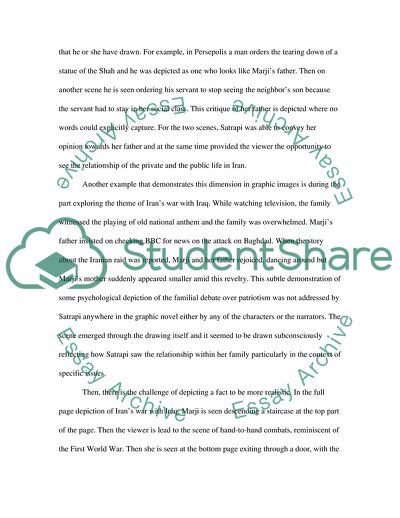 After reading essays that think about memories and now having read Persepolis, write a 4-5 page typed double spaced essay where u discuss Satrapis statement.there are so many things that you can say through images that you cannot say through writing. W
