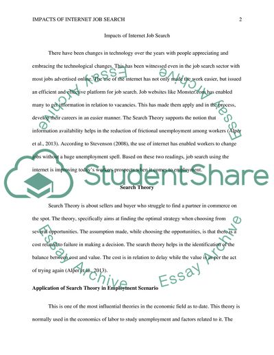 Whether Internet Job Search Is Improving the Employment Prospects of Todays Workers