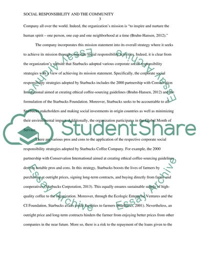 Social Responsibility and the Community