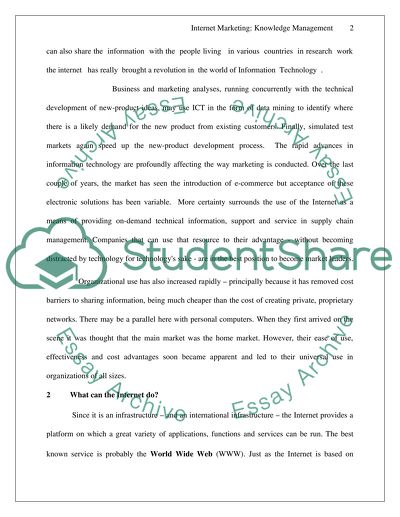 Internal Marketing: Knowledge Management