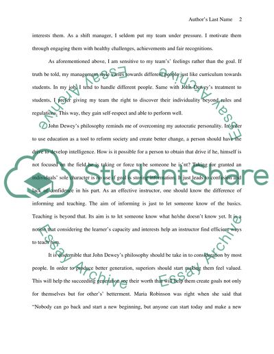 The Child-Centered Curriculum Proposed by John Dewey