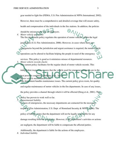 Fire service administration