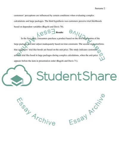 How Presentation Order Affects Package Perceptions